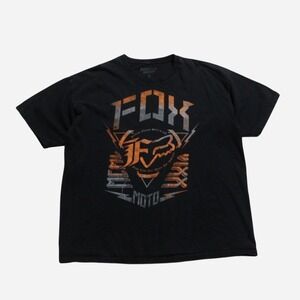 Mens Y2K Style Skater Streetwear BMX Sportswear Fox Racing Black T-shirt